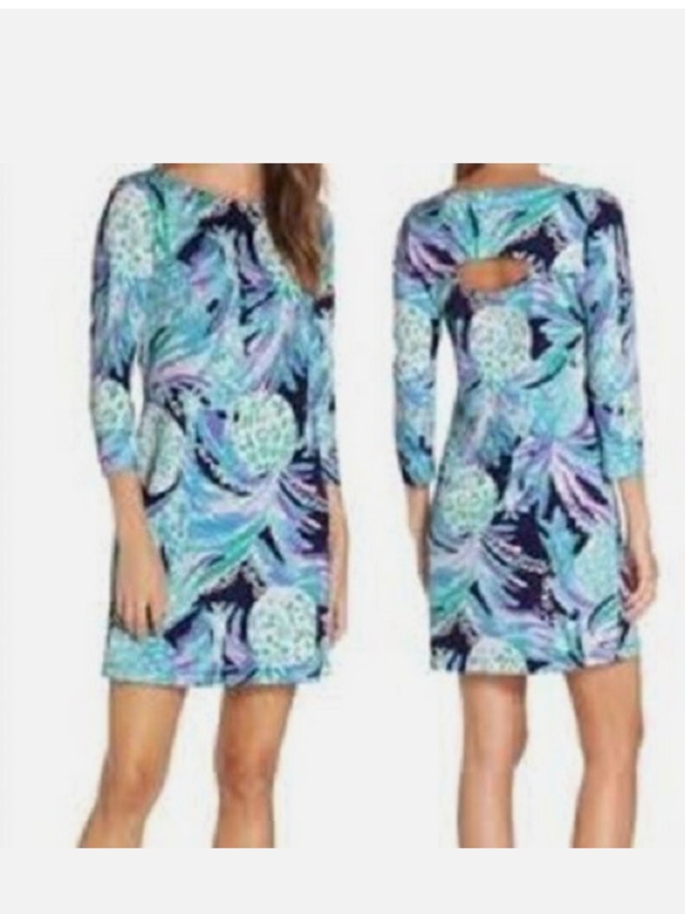 Lilly Pulitzer Blue & Aqua Printed Shift Dress
